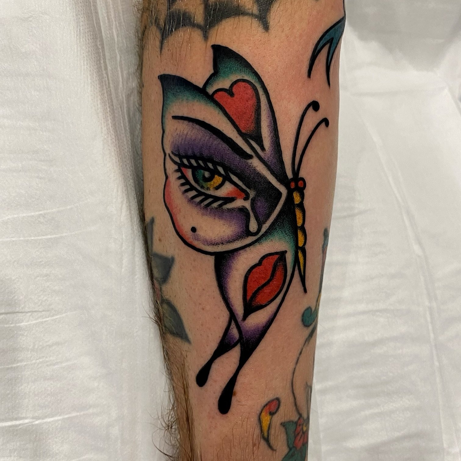 Lady + Butterfly 🦋 by @karlwillmann 
Karl is with us on Fridays and Saturdays! DM to book in, call 07 5648 0626 or fill in our booking form via the website 
&bull;
&bull;
&bull;
&bull;
&bull;
#new #fyp #tradtattoo #goldcoast #goldcoasttattoo #visitg