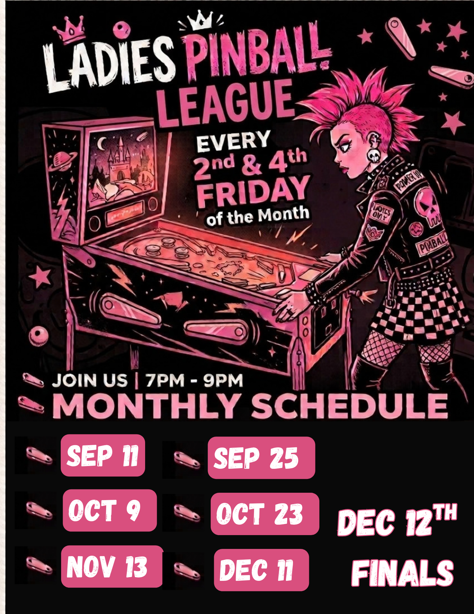 Ladies Pinball League Night! 