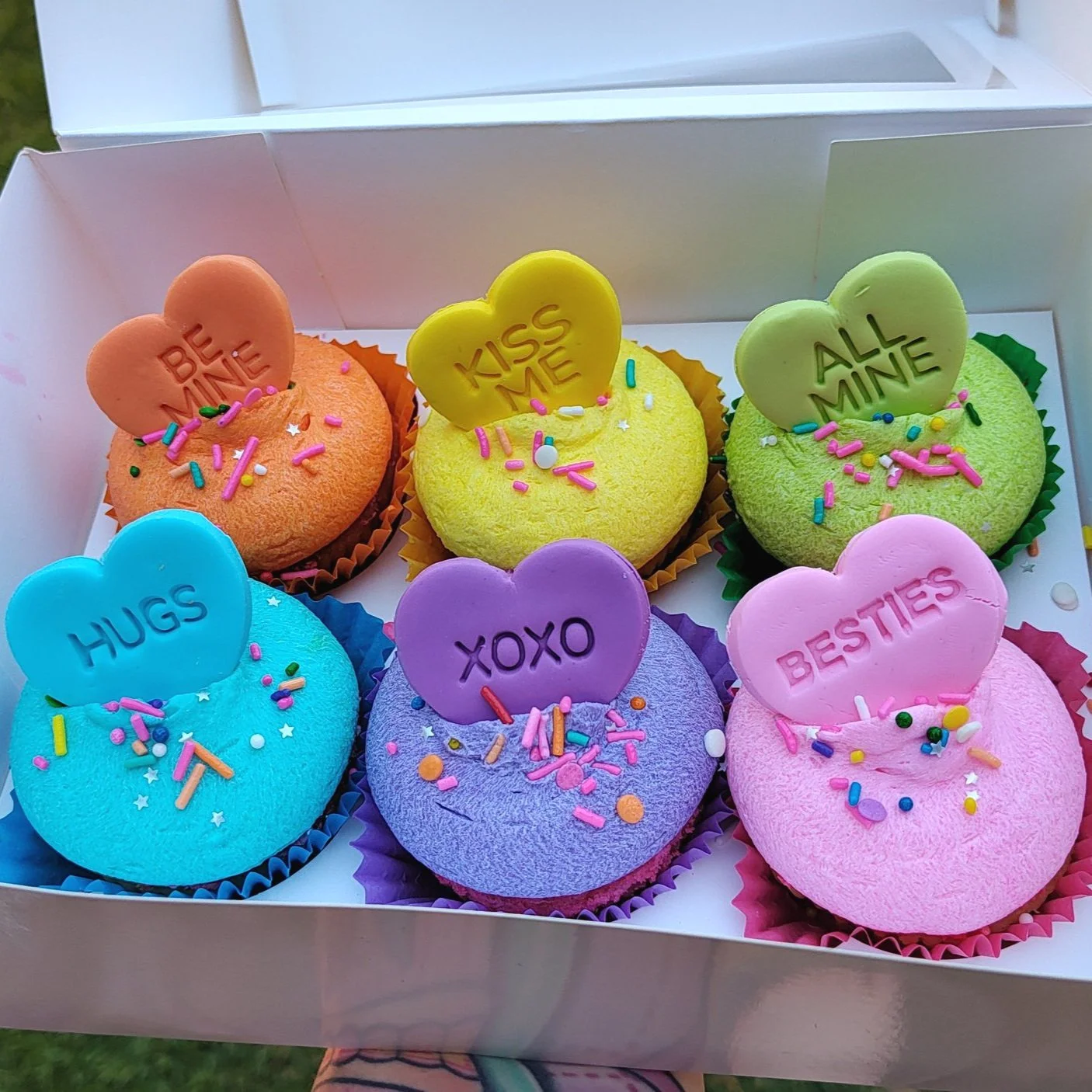 Candy Heart Cupcakes
