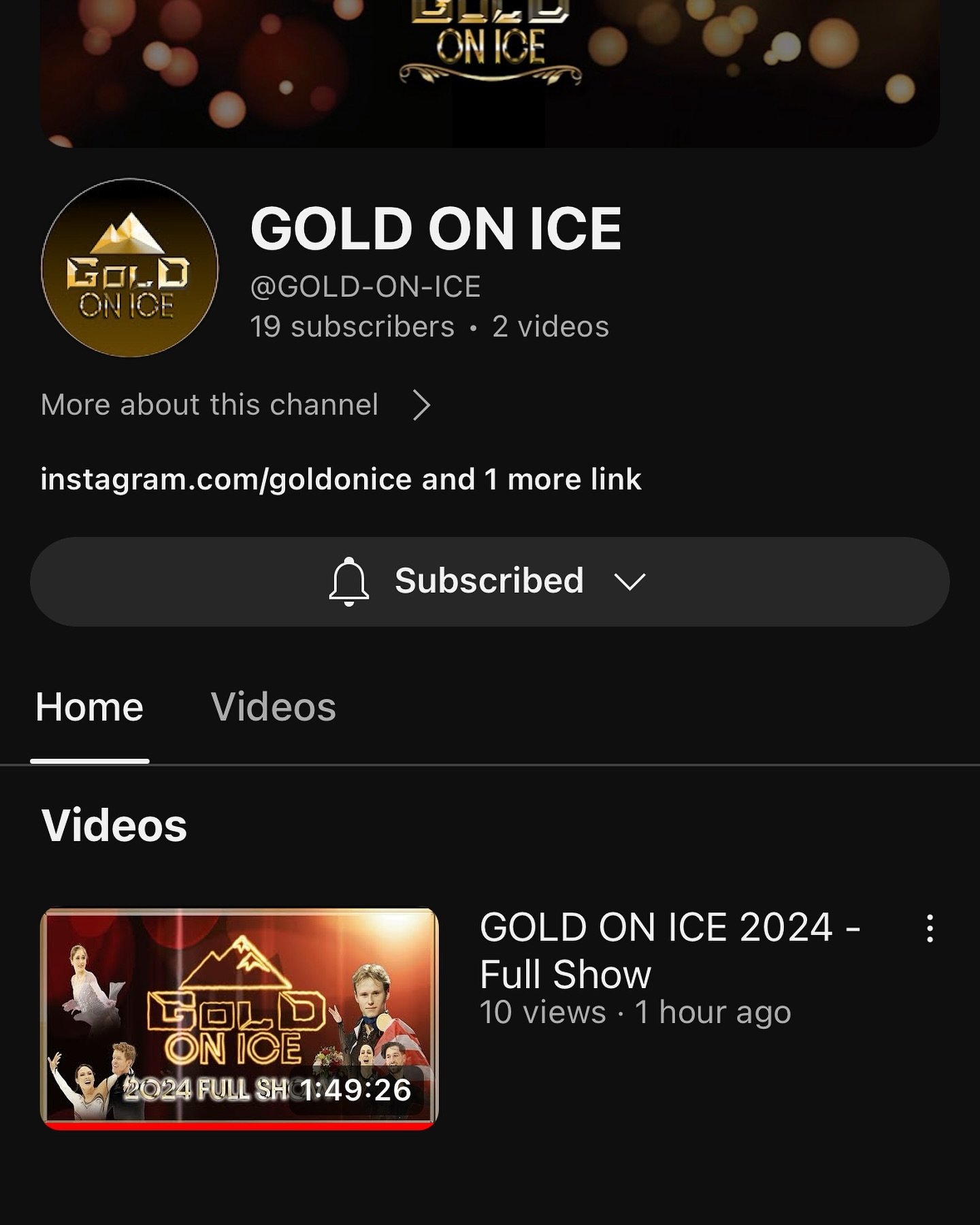 Gold on Ice officially on YOUTUBE https://youtube.com/@GOLD-ON-ICE?si=B2lu3HZEyjWx9QHF