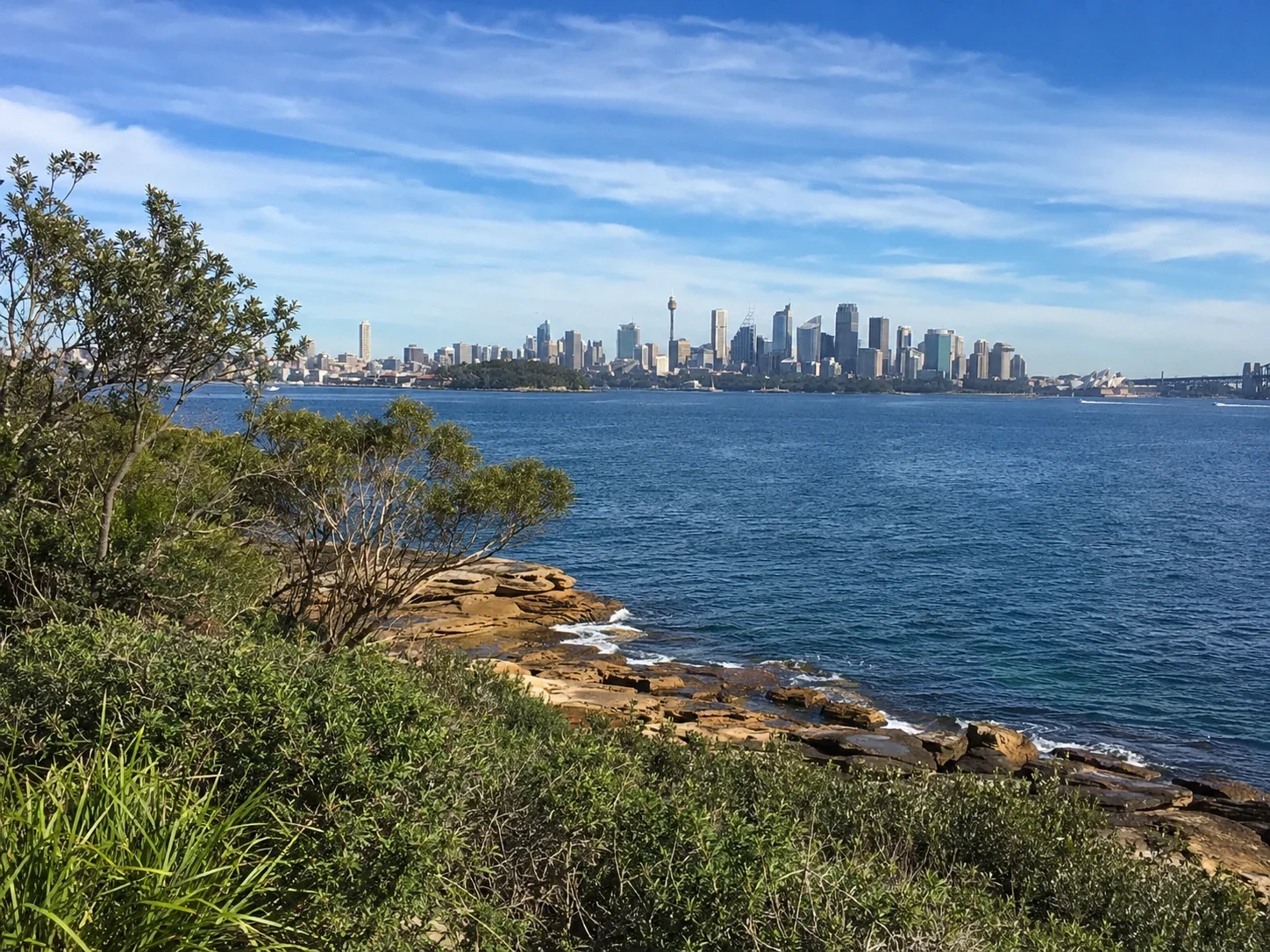 Sandstone and harbour landscape on Gadigal Country.