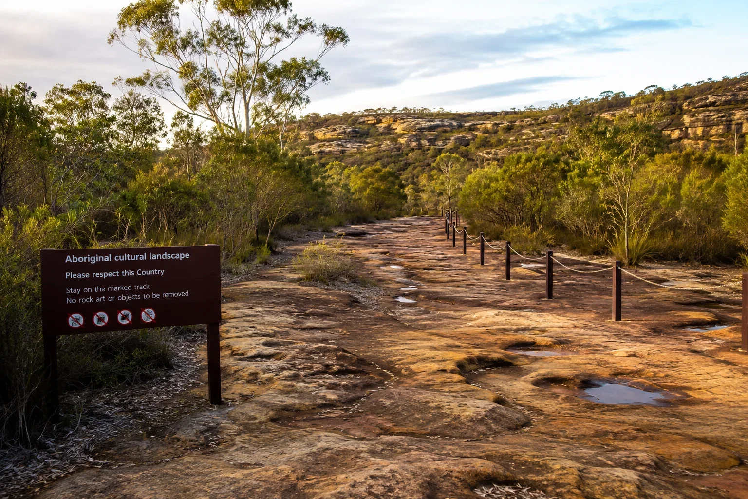 Protected Aboriginal cultural landscape on sandstone Country