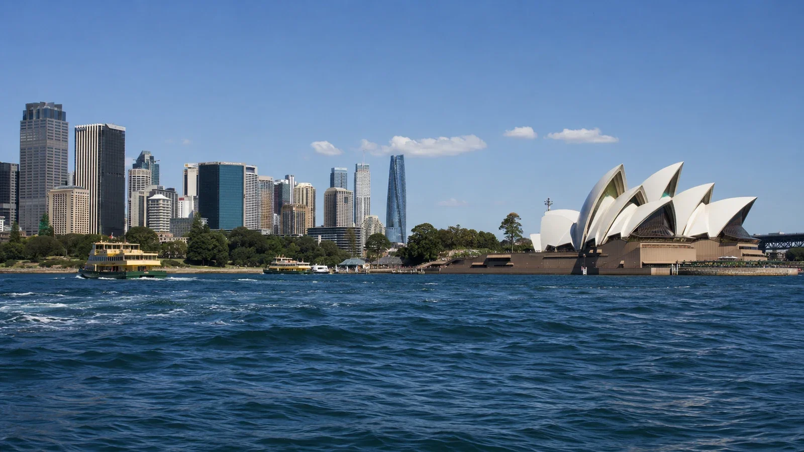 Circular Quay and Bennelong Point, near the cove known as Warrane