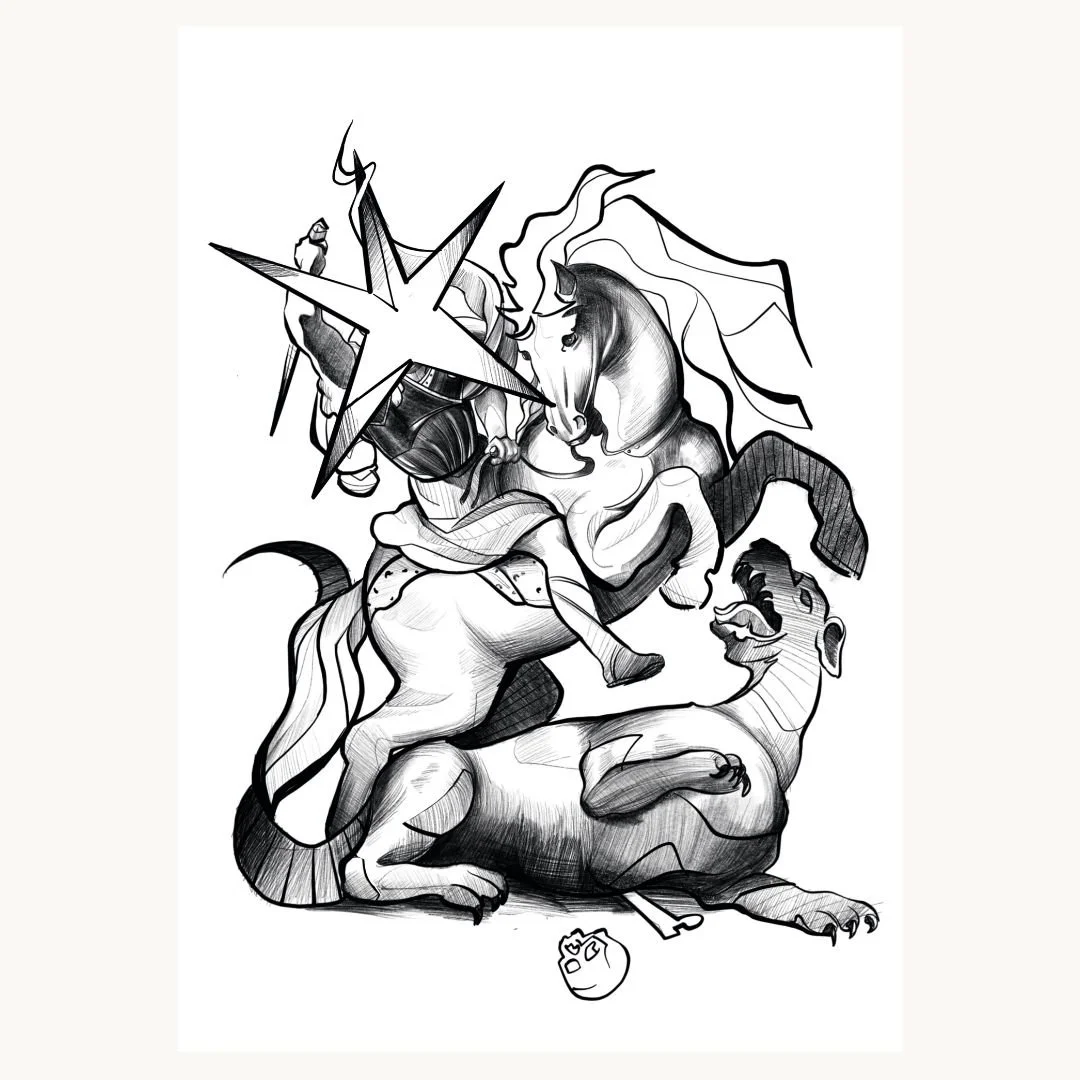 Print A3 - Saint Georges et le dragon