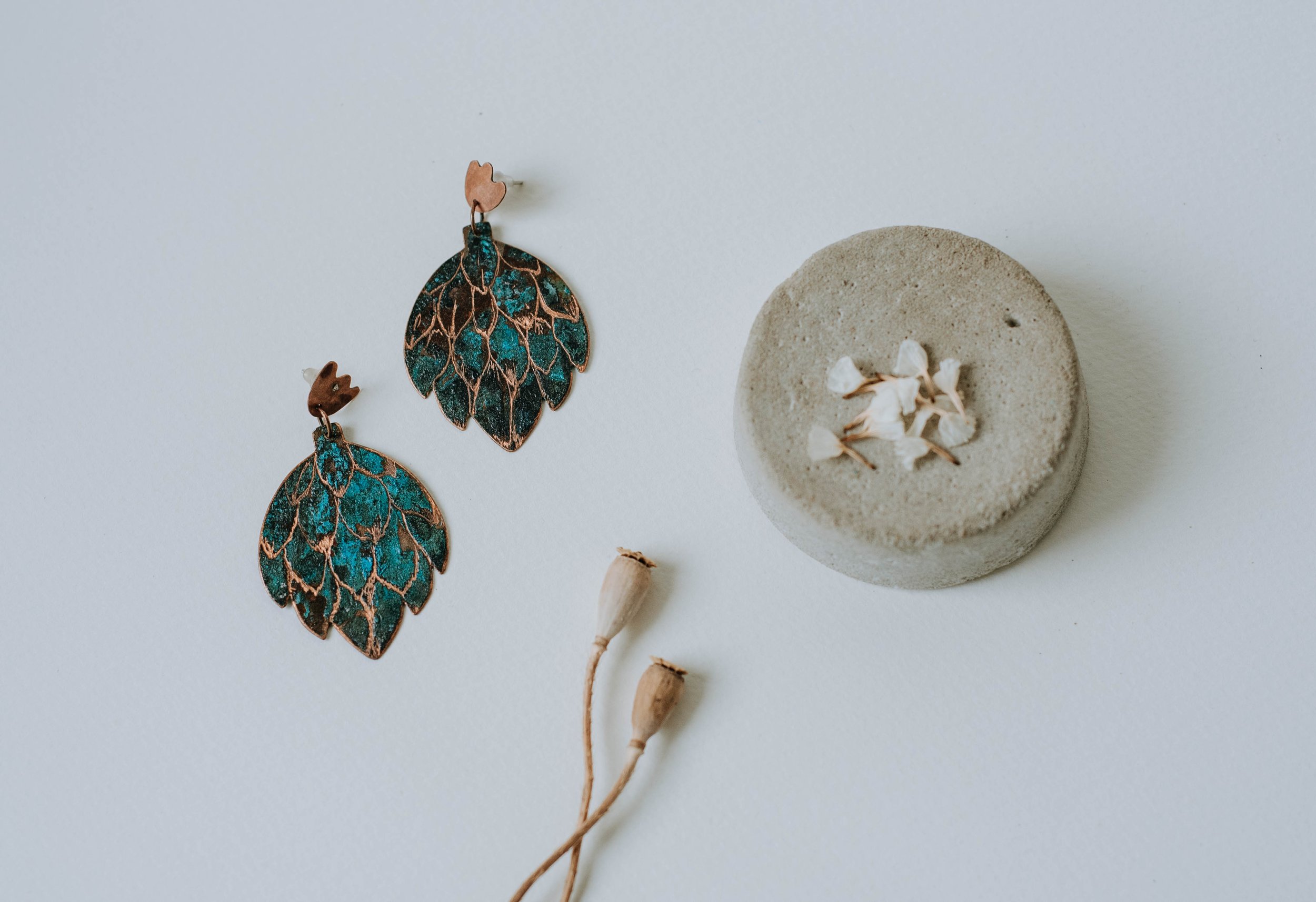 Artichoke earrings