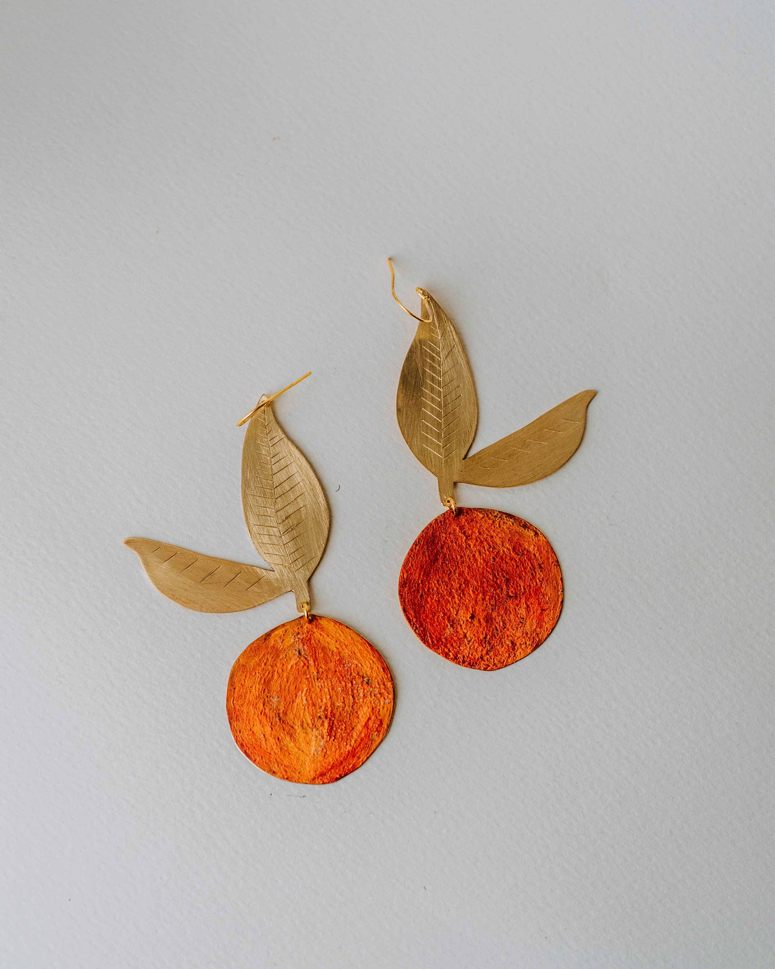 Orange earrings