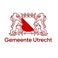 The logo of Gemeente Utrecht features two heraldic lions holding a shield with a red bend, and text below that reads 'Gemeente Utrecht'.