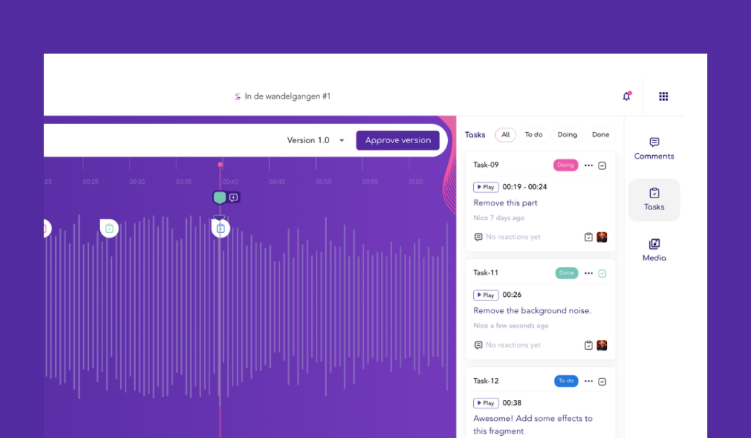 Podcast team workflow