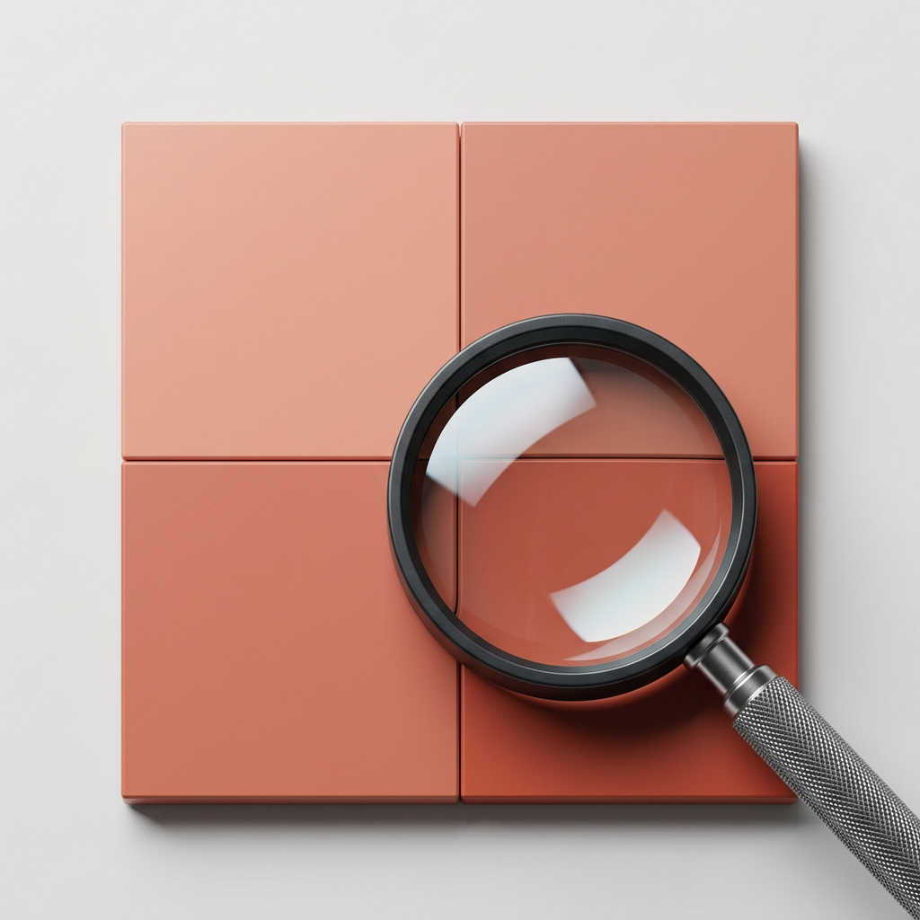 Lupe, die eine Vier-Felder Matrix genauer ansieht