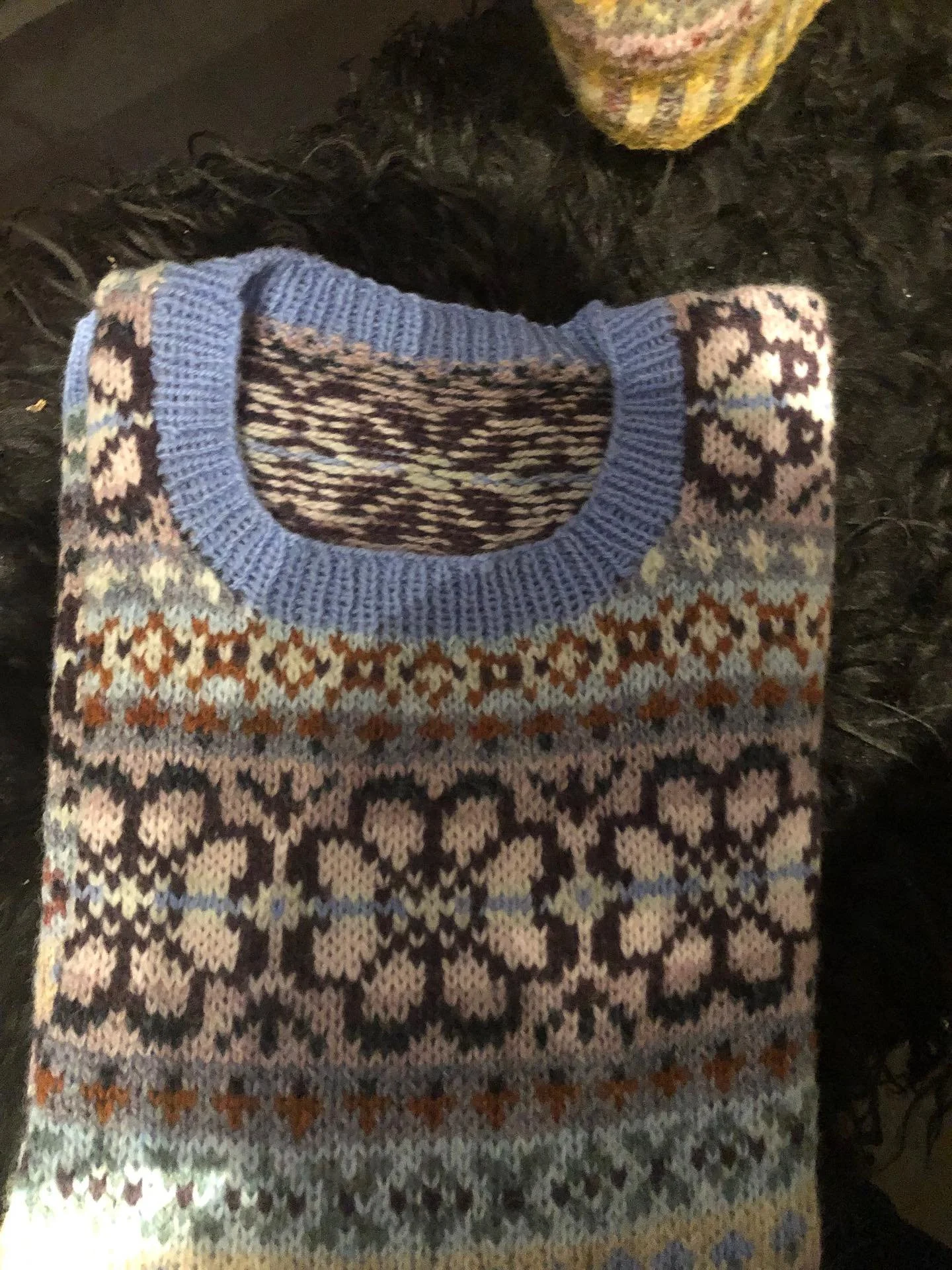 Dejlig aften i selskab med Ruth Sørensen og hendes flotte Fairisle strik. Fuldt hus i Øhavsmuseets hyggelige lokale