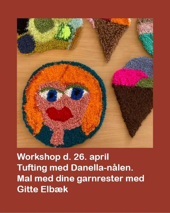 Skab tufte-billeder med dine garnrester.

Skab et billede-t&aelig;ppe p&aring; 3 timer. Det f&aelig;rdige v&aelig;rk er ca 25 x 25 cm. L&aelig;r at bruge Danella-n&aring;len, der er nem og effektiv at arbejde med. Sy l&oslash;kker med Danella-n&aring