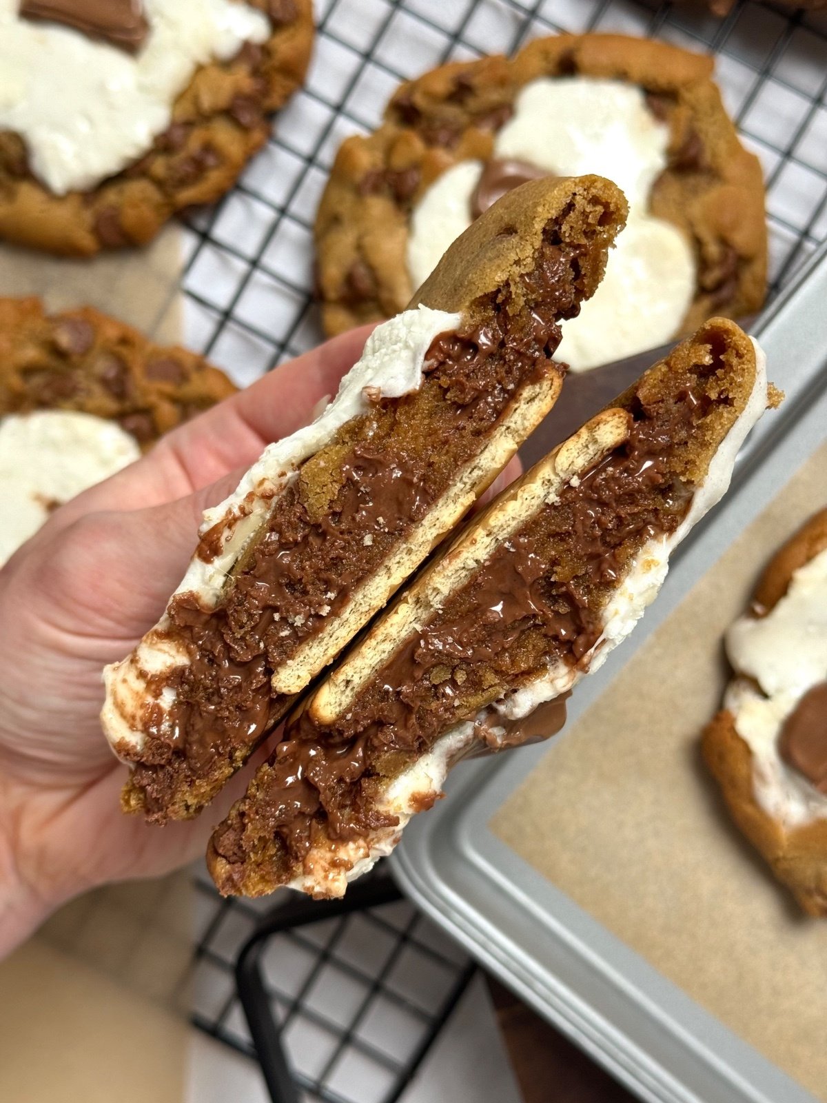 Brown Butter S'mores Cookies recipe