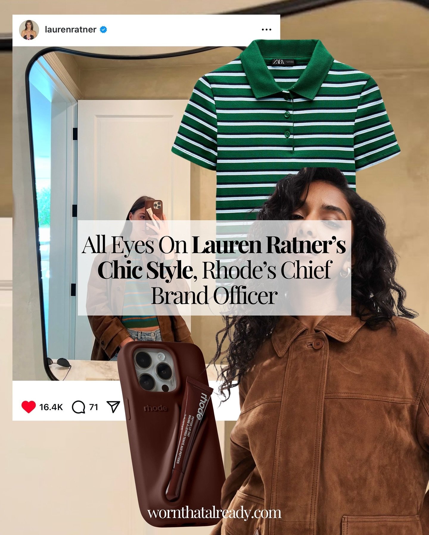 We&rsquo;re all eyes on @rhode President &amp; Chief Brand Officer @laurenratner for her effortlessly chic style! TAP the link in our bio to read more! 🔗🪩🎀

#styleinspo #styleinspiration #chicoutfit