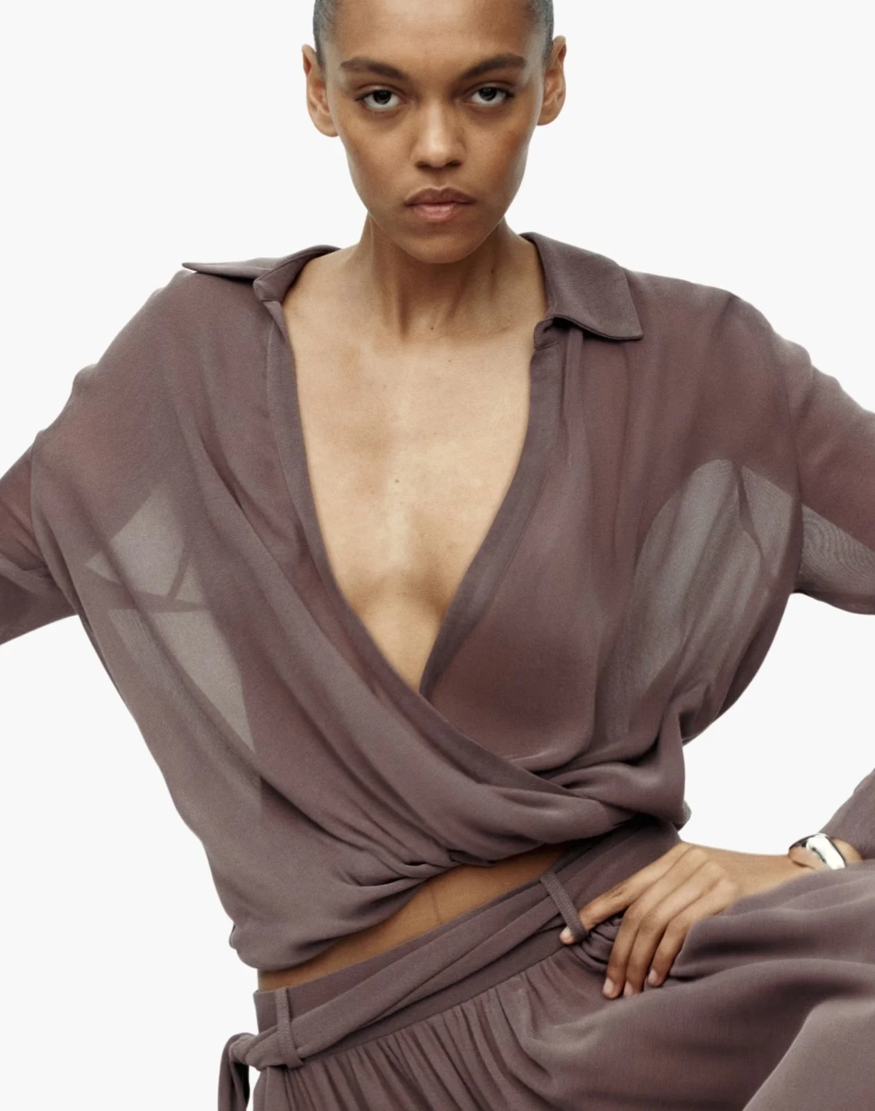 WRAP BLOUSE - £32.99