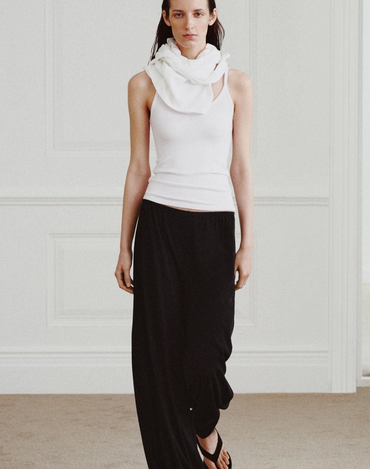 Zara Straight Fit Cotton Trousers