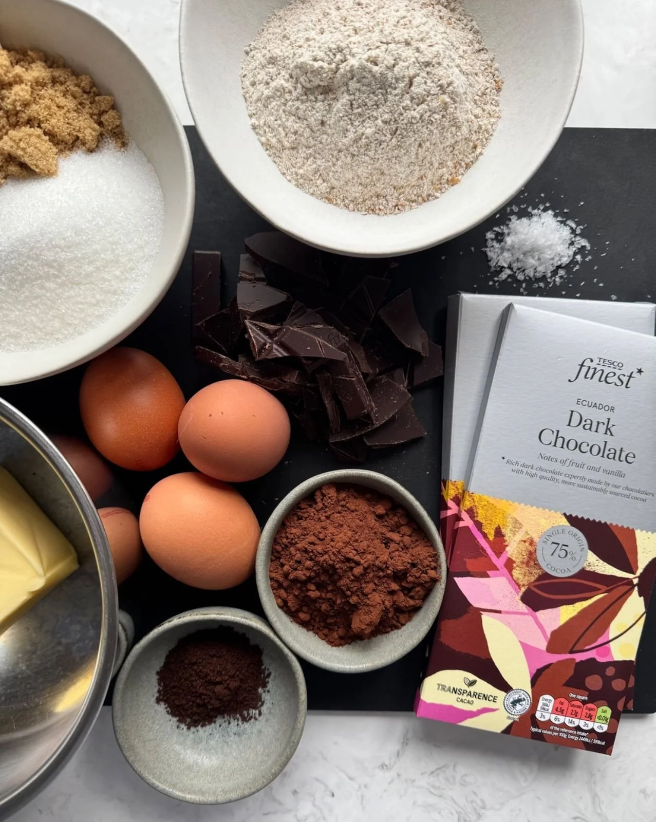 Fudgy Sea Salt Double Chocolate Brownies Recipe