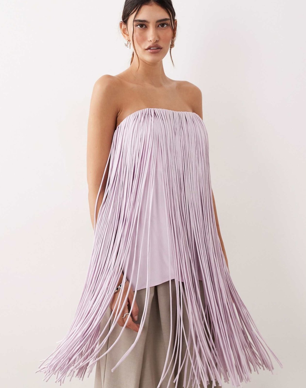 Asos Arrange Fringed Bandeau Top