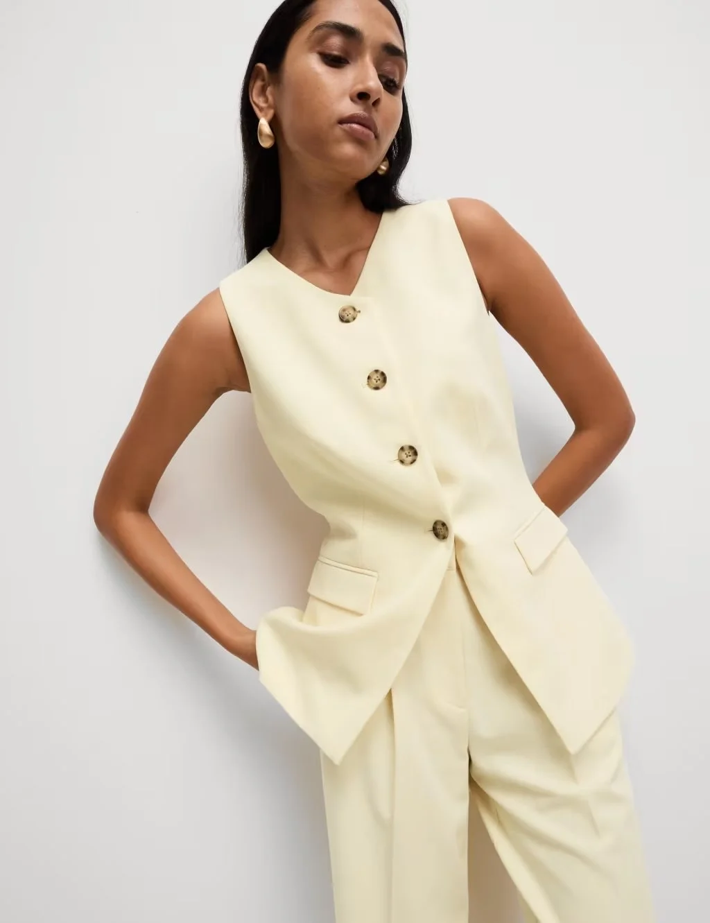 M&S Collection Longline Waistcoat