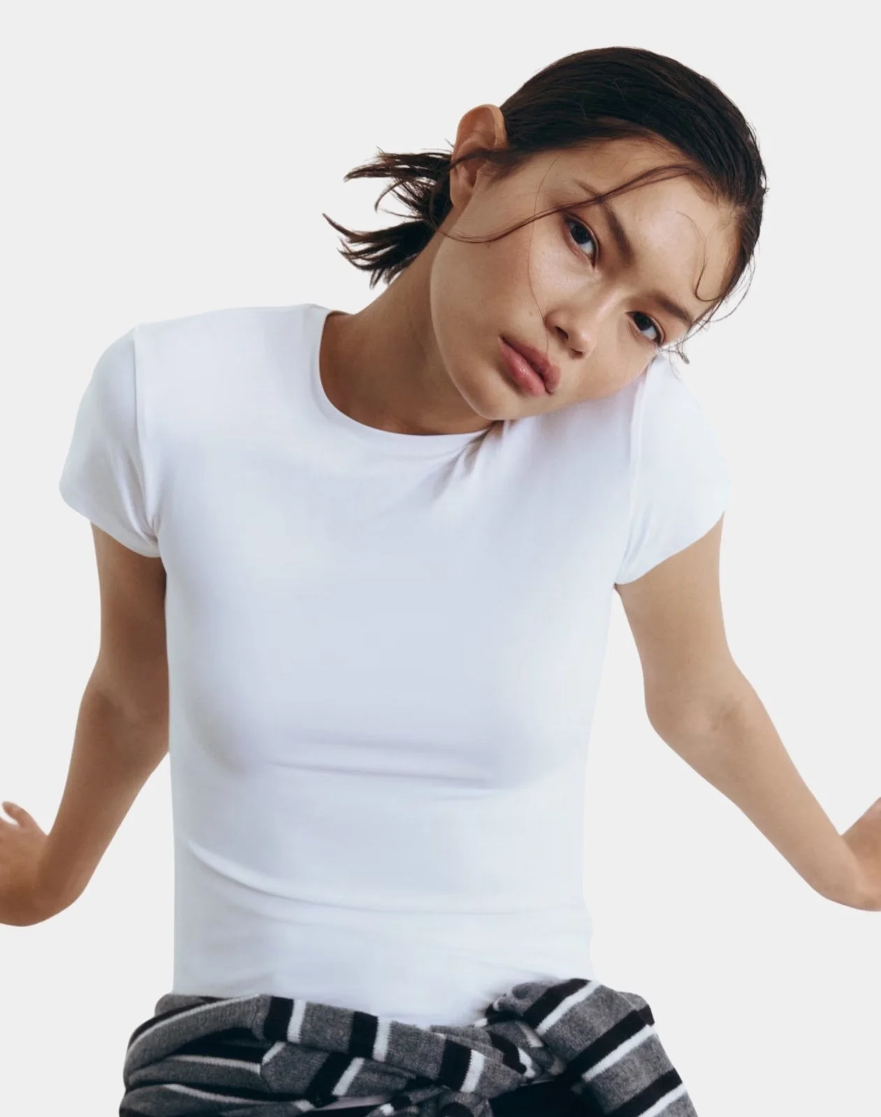 H&M Fitted Microfibre T-Shirt