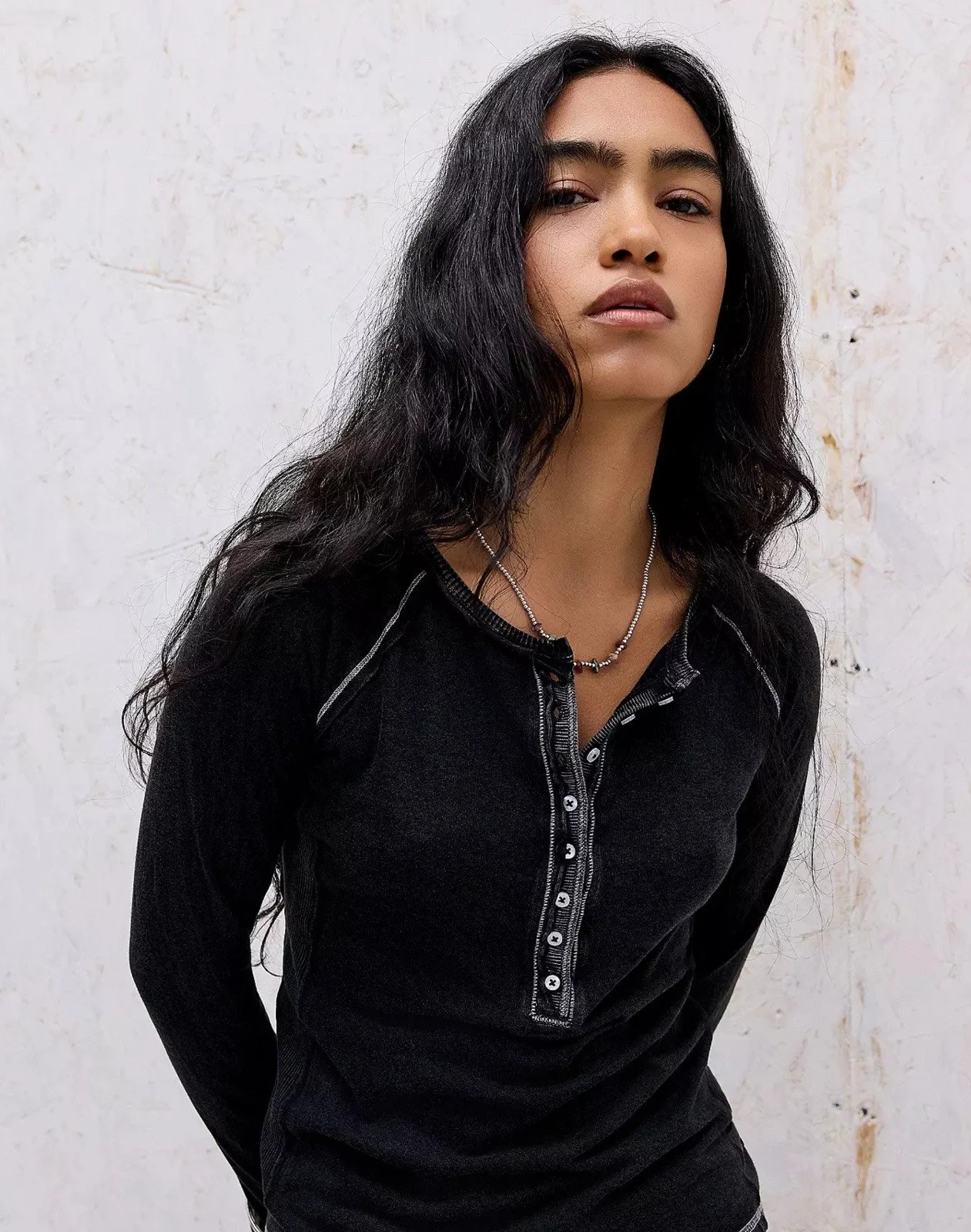 Urban Outfitters Long Henley Top