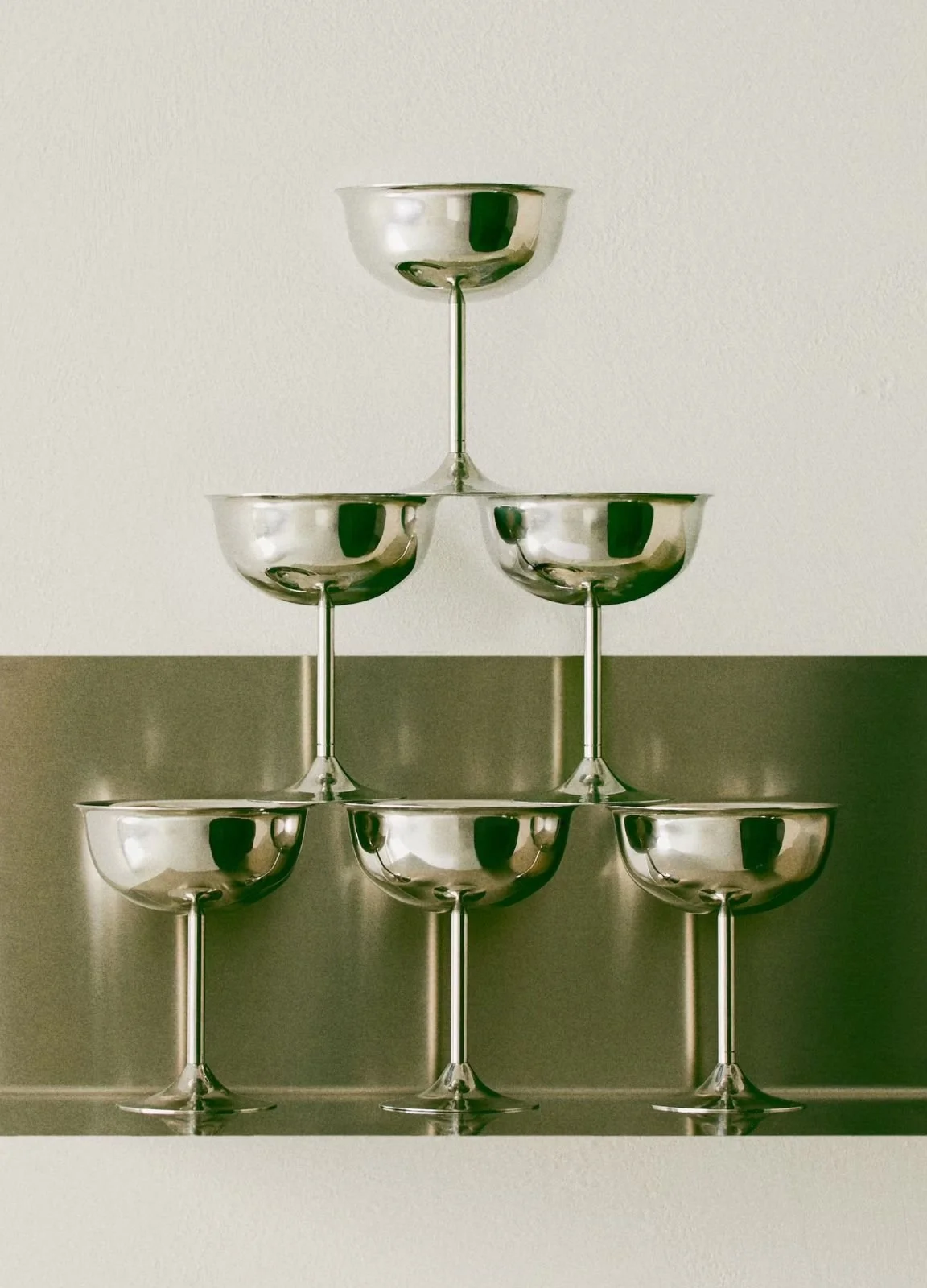 H&M Home Tall Stainless Steel Coupe
