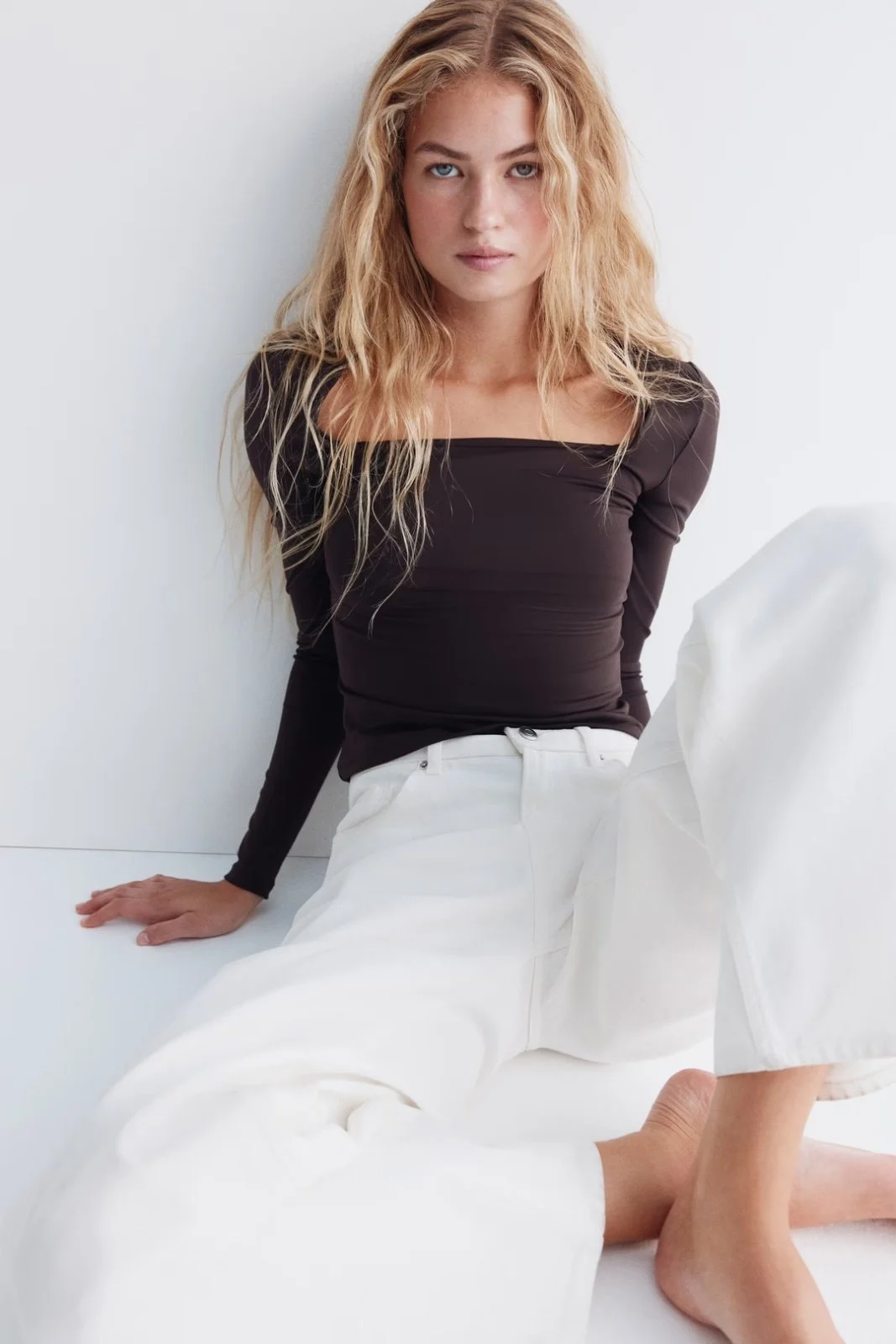 H&M Long Sleeved Microfibres Top