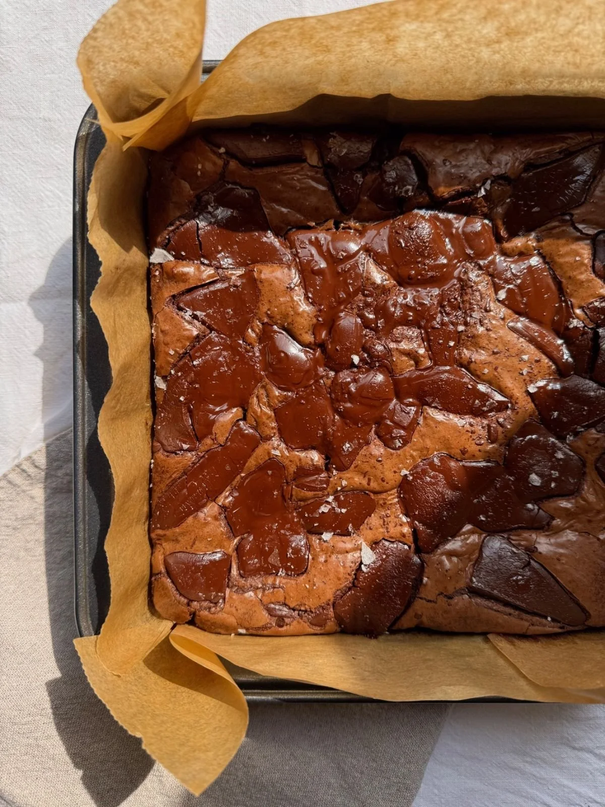 Fudgy Sea Salt Double Chocolate Brownies Recipe