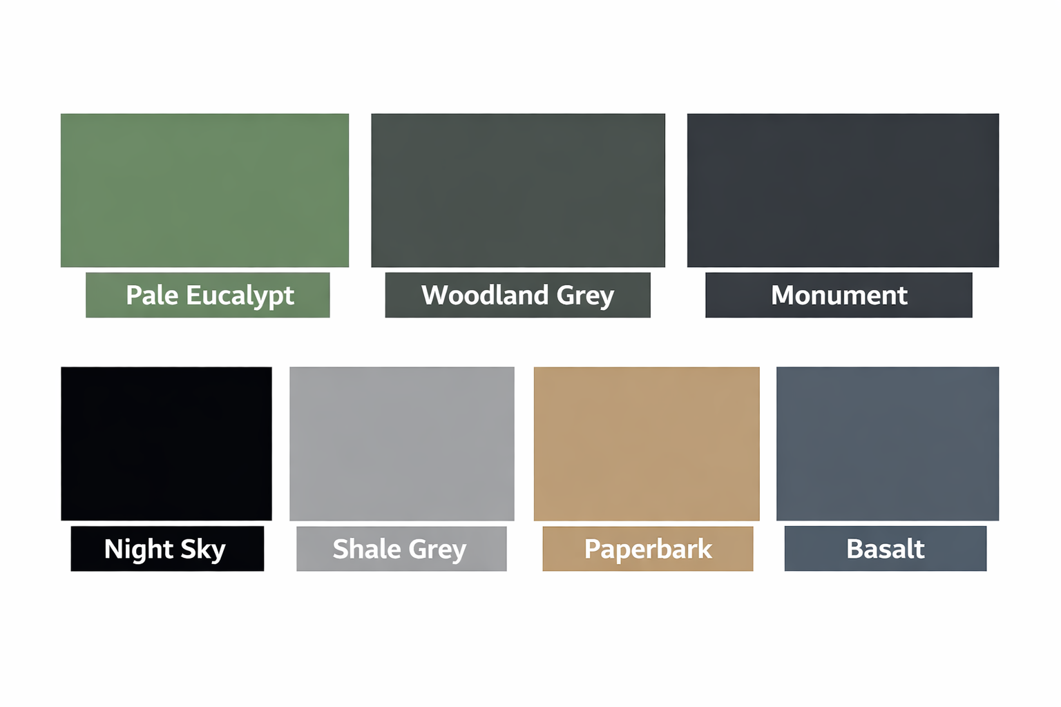 Colourbond® Colours &amp; Exterior Cladding Profiles for Lifestyle Backyard Pods