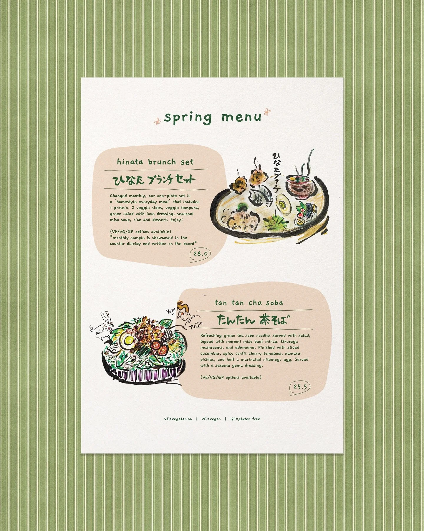 The air feels softer, the light is changing ～ spring has truly arrived in Fremantle. With it comes our new menu, starting tomorrow! 🌼

New dishes you&rsquo;ll find this season:

☀︎ Tan Tan Cha Soba
☀︎ Chirashi Sushi Set
☀︎ Sakura Kinako Mochi Waffle