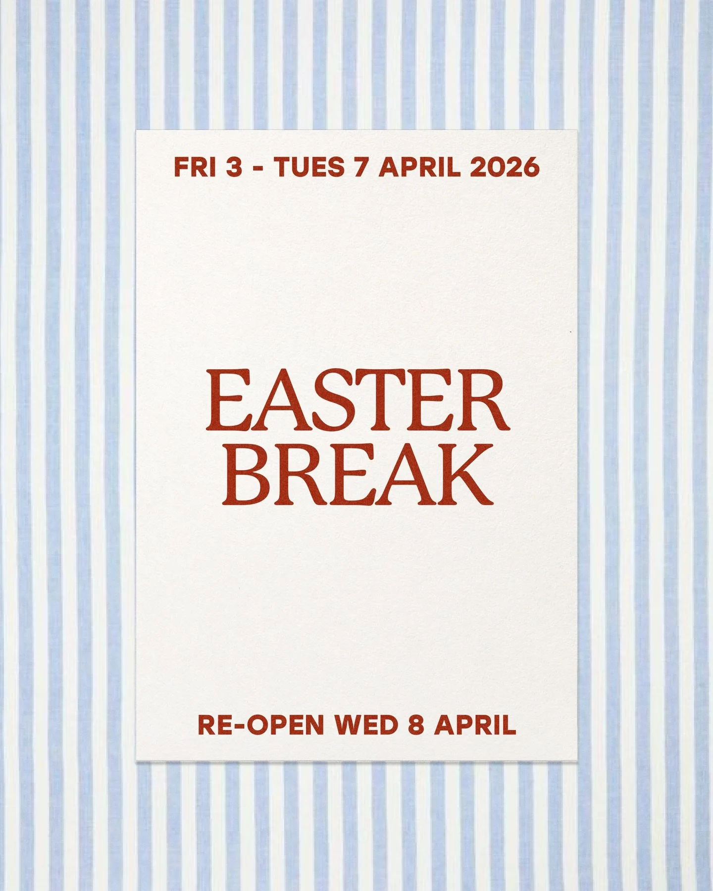 Just a little heads up Hinata friends! ✿ We&rsquo;ll be taking a short pause to rest and recharge over the Easter long weekend 🐰

Closed: Friday 3rd - Tuesday 7th April 
Re-opening: Wednesday 8th April

Wishing you a joyful break, however you spend 