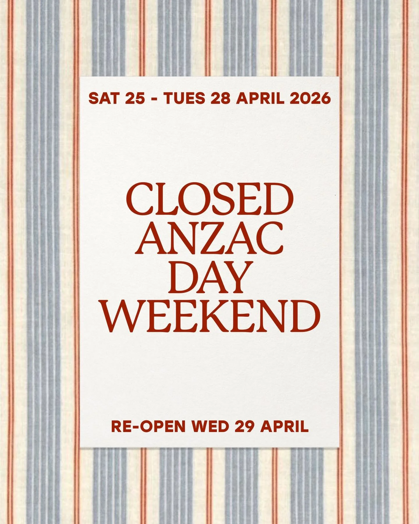 Just a little heads up Hinata friends! We&rsquo;re taking a short break over the Anzac Day long weekend to rest and recharge 🌿

It&rsquo;s been a big few weeks with school holidays and we&rsquo;re grateful for a moment to breathe before we&rsquo;re 