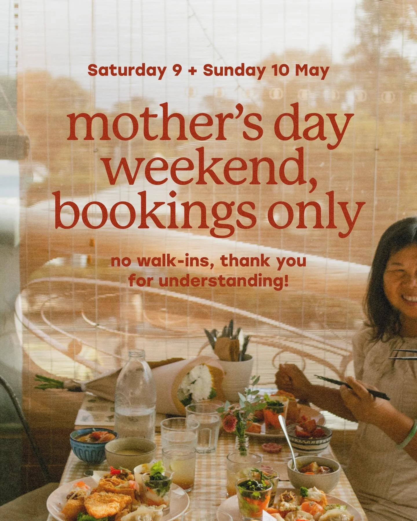 Just a friendly reminder that this Saturday 9 &amp; Sunday 10 May, Hinata will be closed for regular service, we&rsquo;re open exclusively for our Mother&rsquo;s Day seatings 🌸 Bookings only 🙏

Sunday is sold out! But we still have a few spots left