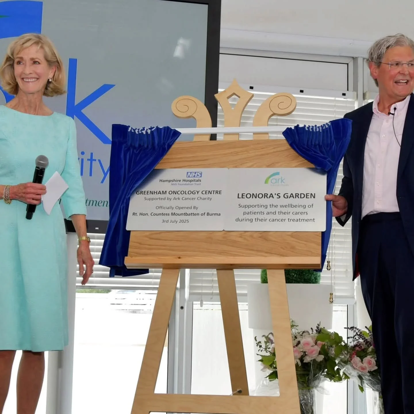 Thank you to everyone who attended the official opening of the Greenham Oncology Centre by the Rt. Hon. Countess Mountbatten of Burma yesterday evening.  This was a wonderful opportunity to thank some of the many people who have supported the Ark Can