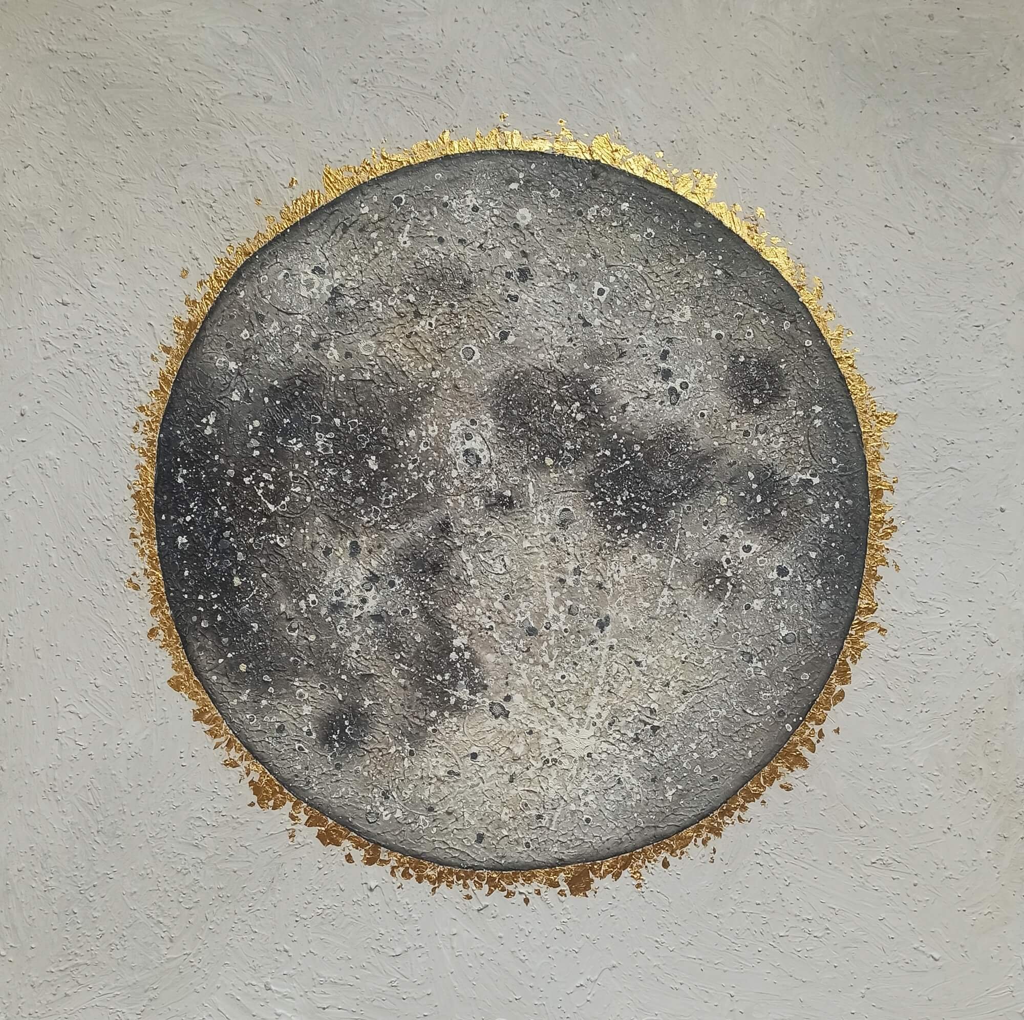Golden Nightlight 3, 100x100 cm