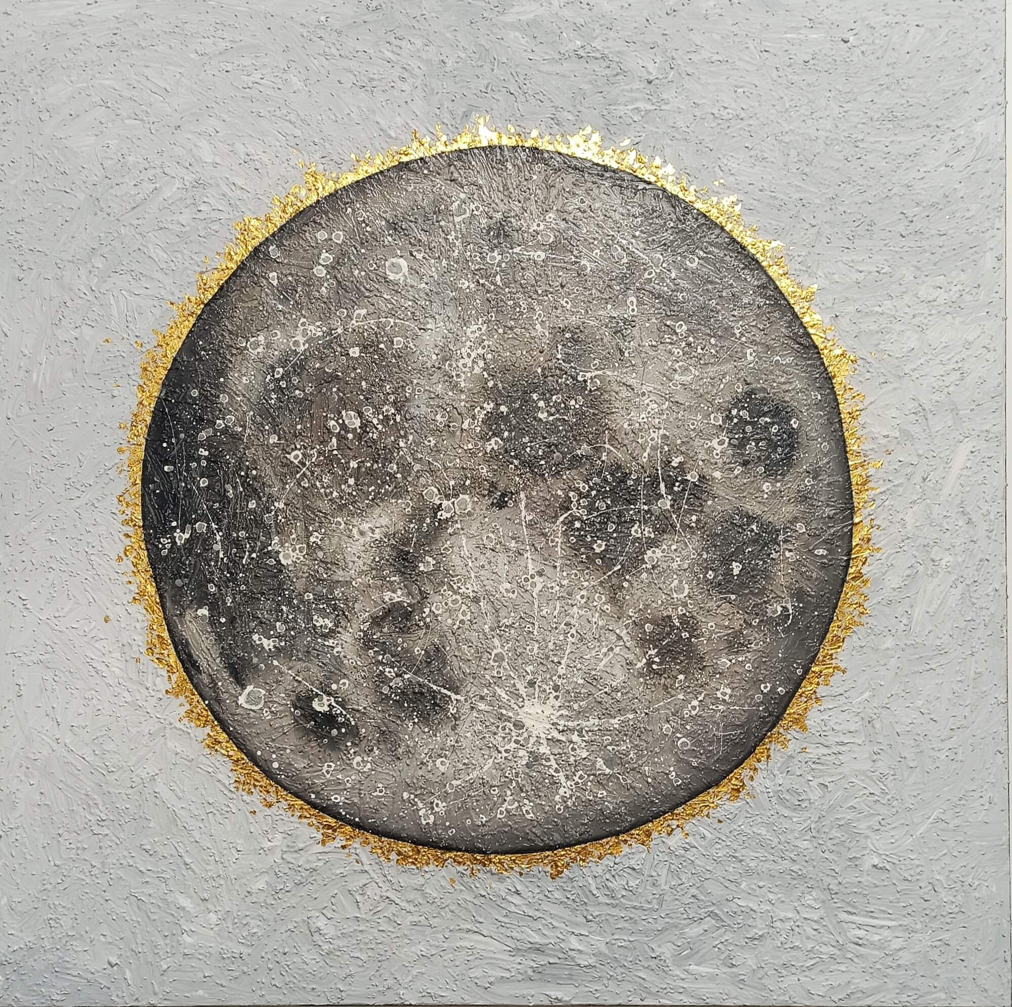 Golden Nightlight 1, 100x100 cm