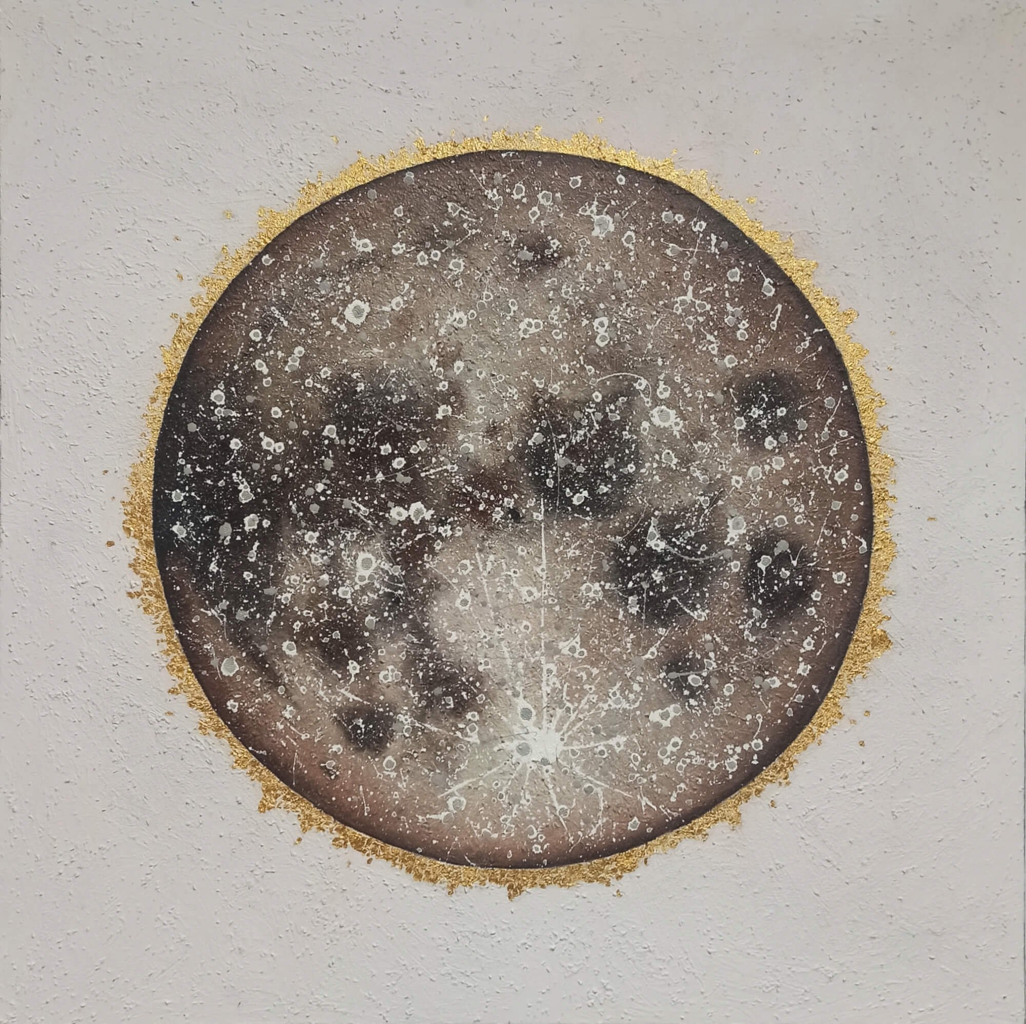 Golden Nightlight 2, 100x100 cm