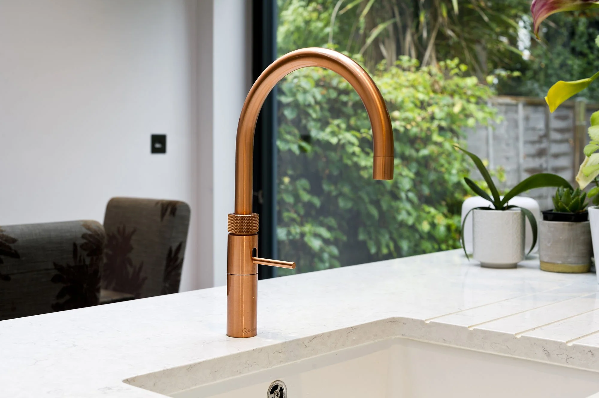 Copper dipped Quooker hot water tap