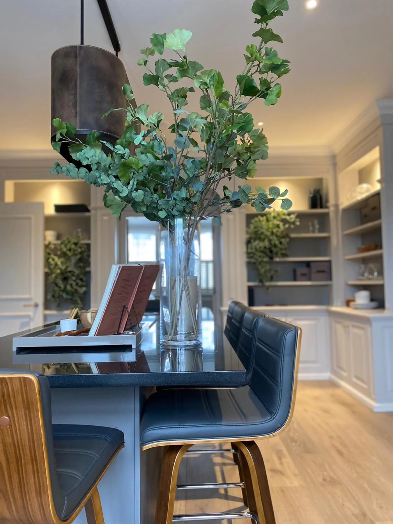 Leather bar stools