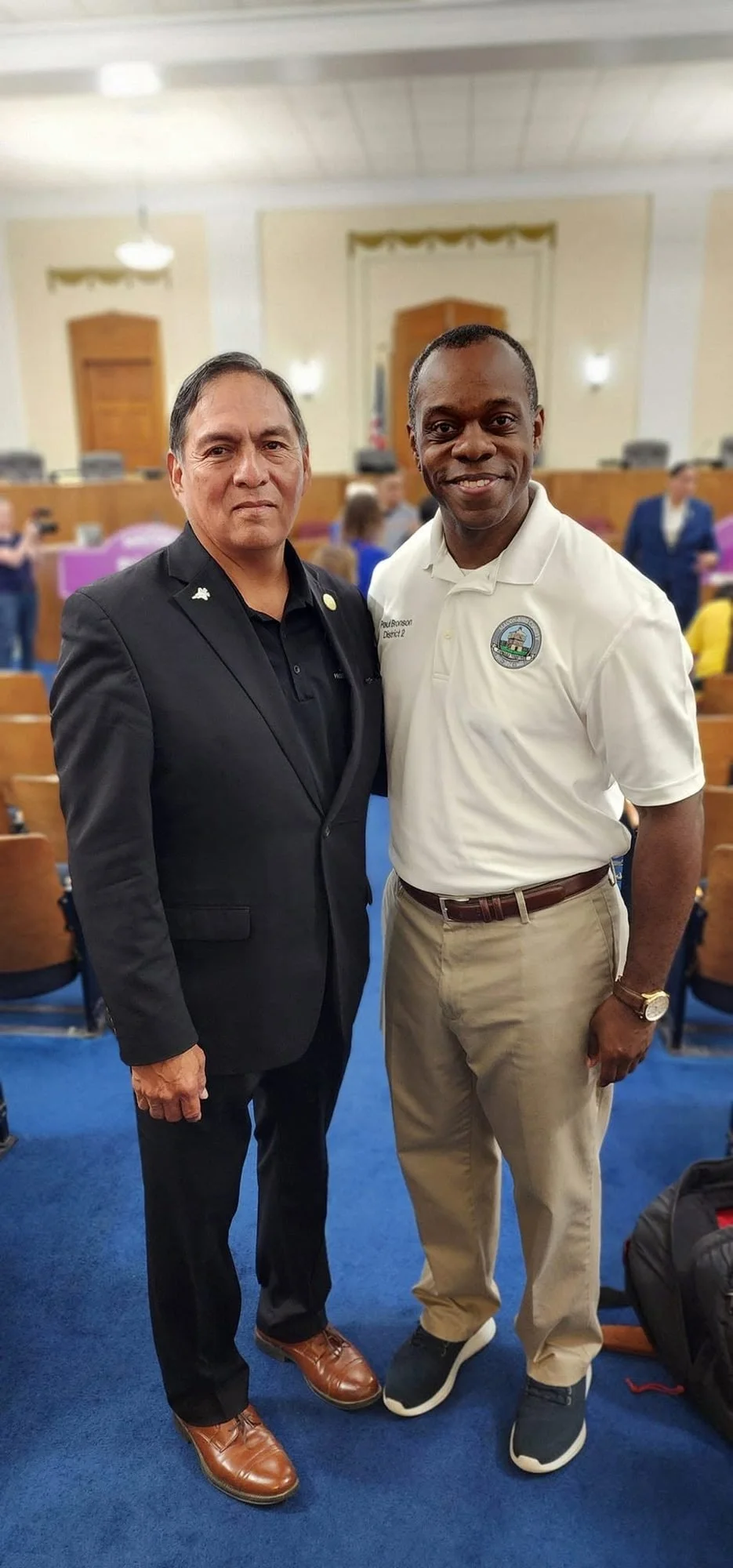 With a tribal leader supporting Ocmulgee