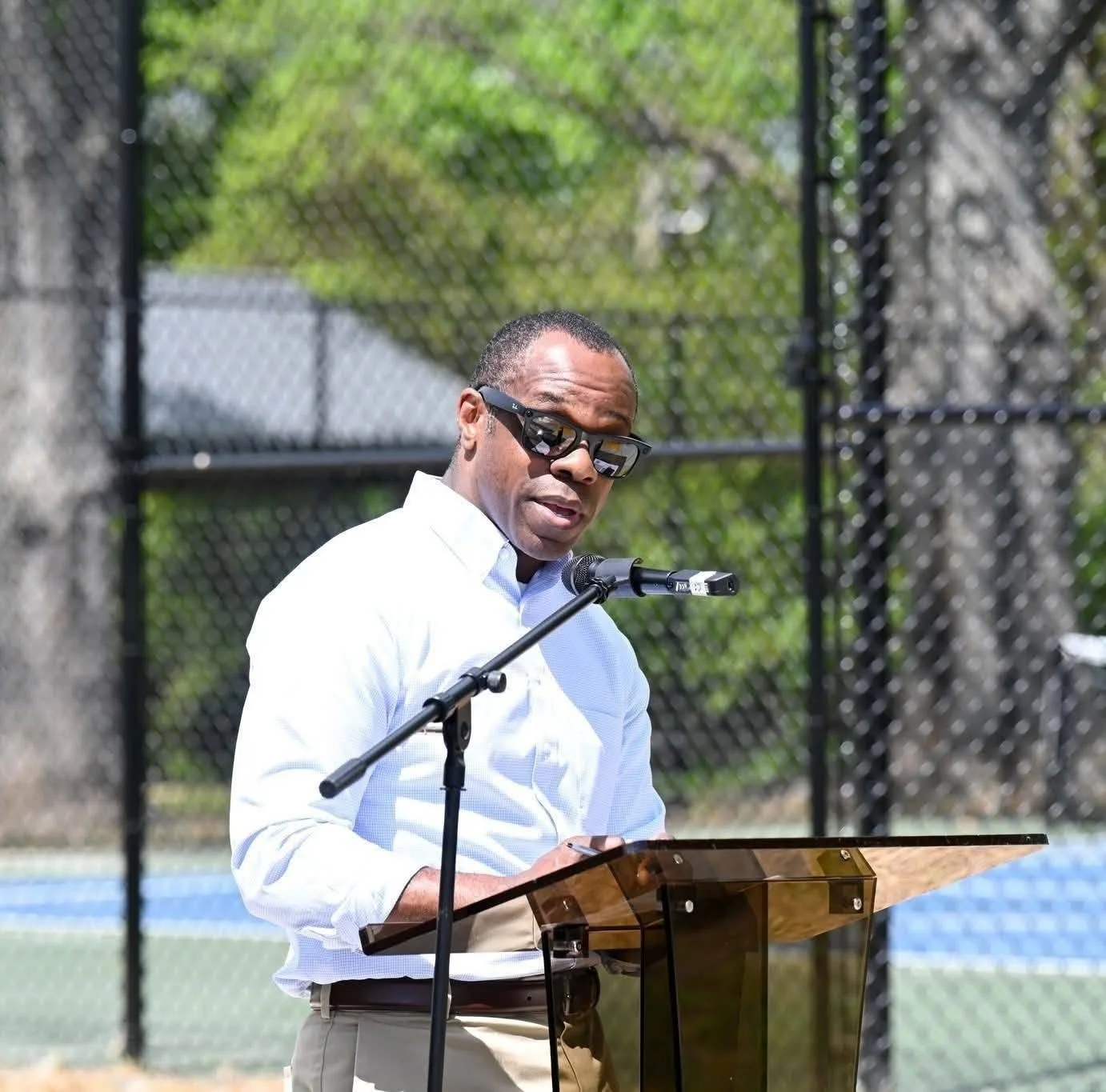 Memorial Gym ribbon cutting