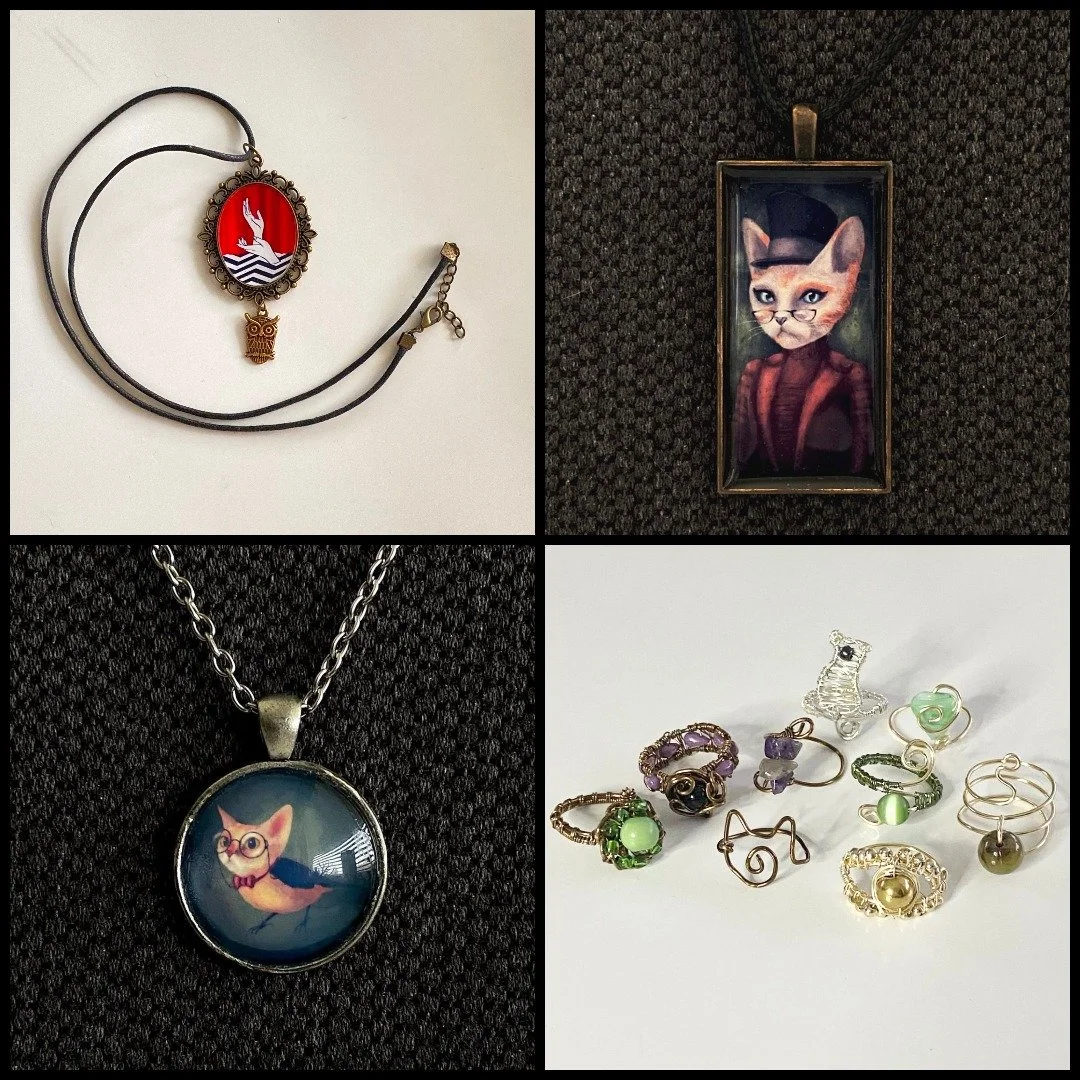 🐾🎶 Artist Alley Spotlight: @signemshop 
Malm&ouml; Game Week 2025

Cats, crafts, and a whole lot of heart.
Signem Shop, run by indie musician and artist Signem, brought a table full of handmade jewelry, stickers, pins, and pride-filled art to MGW&r