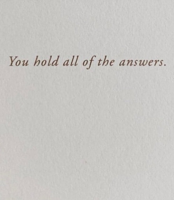 look inside. it&rsquo;s all there. you hold all of the answers. 🌀

i truly believe that we carry all that we need inside of us, all that we are seeking for. we just need to connect back to that inner space. remember our true self. the essence. beyon