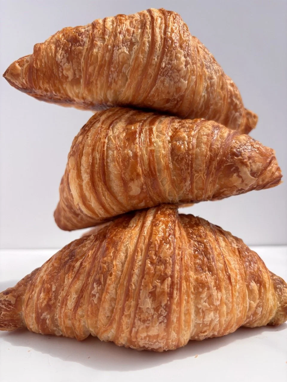 tower of traditional croissants