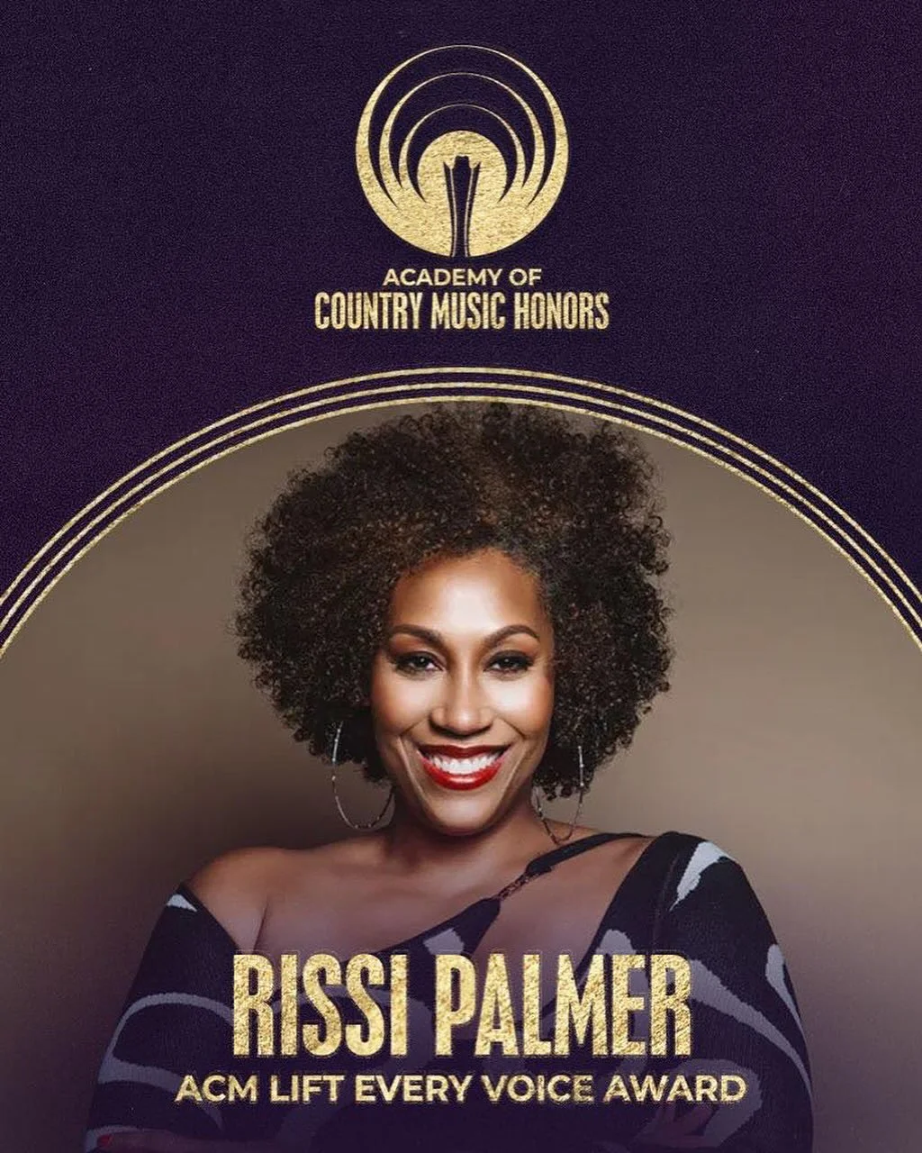 Congratulations to Rissi Palmer on receiving the well-deserved ACM Lift Every Voice Award at the upcoming 18th Annual @acmawards Honors! 🎉