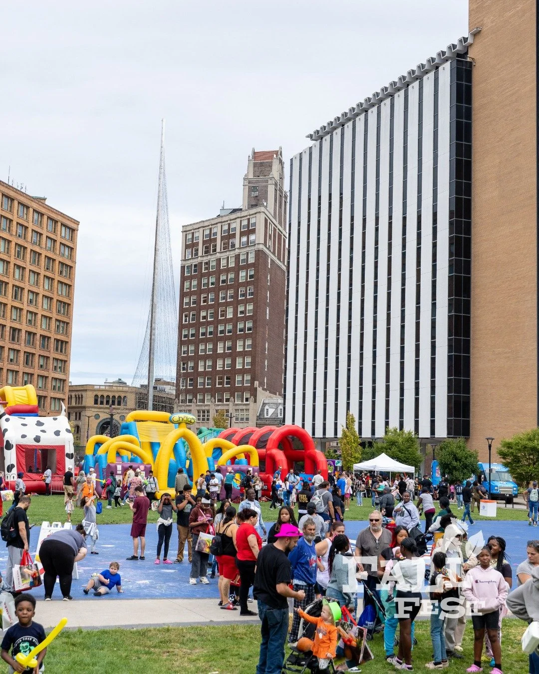 🍂 🎉 Today is the day. MVP FALL FEST is from 11 AM to 2 PM at Parcel 5. Come downtown to celebrate the season with pumpkin decorating 🎃, inflatables, obstacle courses, crafts,  food trucks 🍴, a petting zoo 🐐 , and big trucks to explore 🚒. It is 
