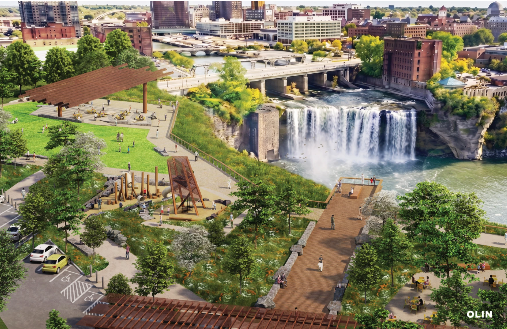 Get a first look at updated designs for the new state park in Rochester