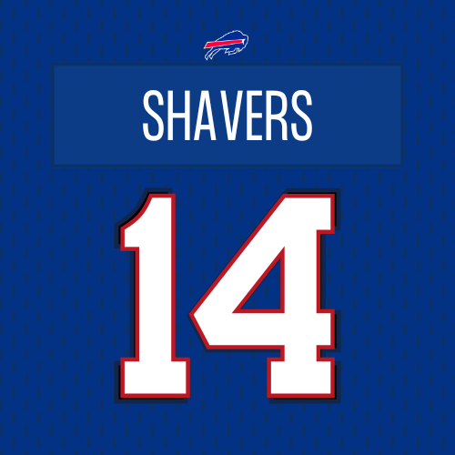 Tyrell Shavers Buffalo Bills Jersey Number "14"