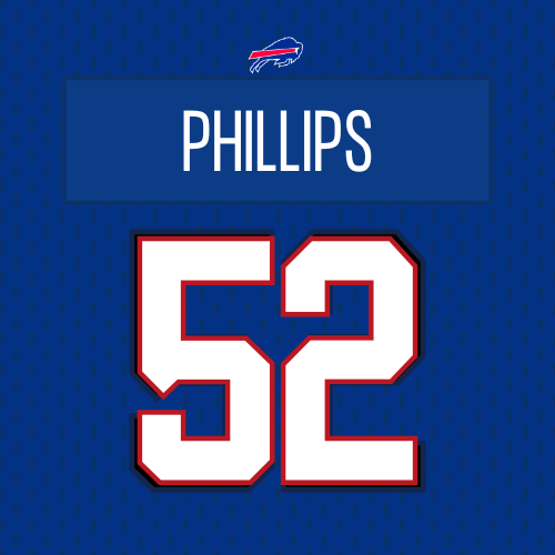 Jordan Phillips Buffalo Bills Jersey Number "52"