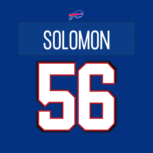 Javon Solomon Bills Jersey Number "56"