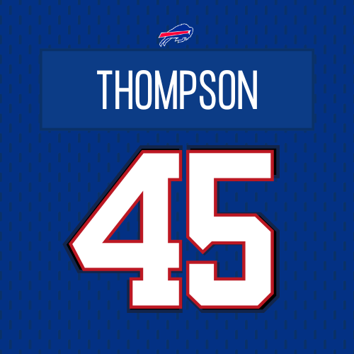 Shaq Thompson Bills Jersey Number "45"